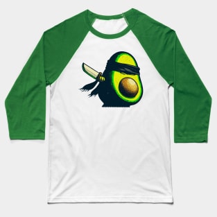 Retro avocado ninja Baseball T-Shirt